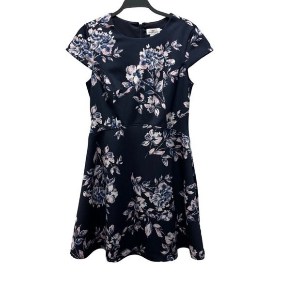 Vineyard Vines Dresses & Skirts - Vineyard Vines Womens Floral Dress  Lambswool- Cashmere Navy Size S